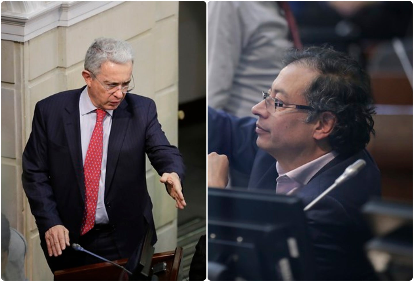 Álvaro Uribe y Gustavo Petro