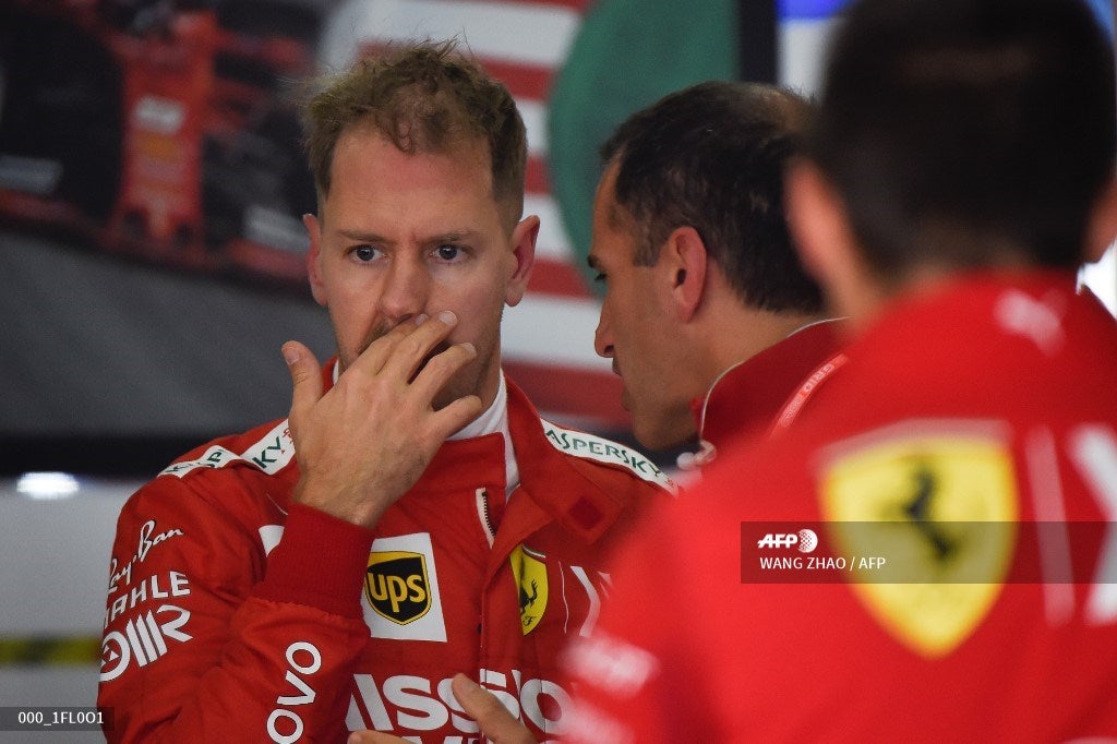 Sebastian Vettel en los entrenamientos del Gran Premio de China