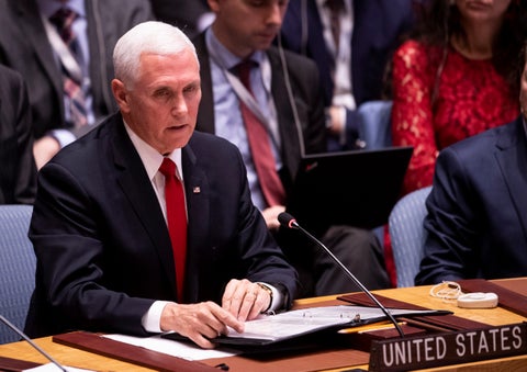 Mike Pence en Consejo de Seguridad de la ONU