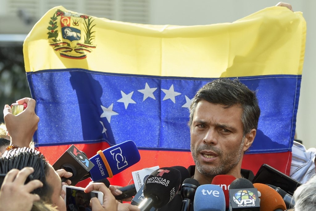 El líder opositor venezolano, Leopoldo López