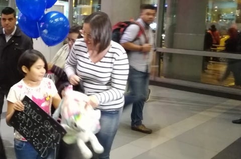 Llegada de Mariana Acosta a Bogotá