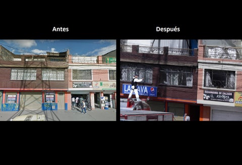 Antes y después de la explosión del barrio La Estrada