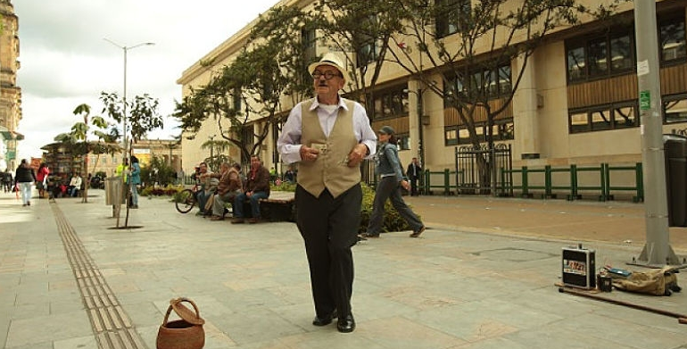 Artistas en el centro de Bogotá