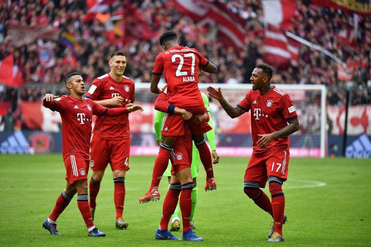Bayern Múnich celebrando su triunfo ante Hannover