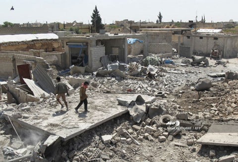 Bombardeos en Siria