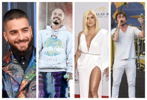 Maluma, J Balvin, Karol G y Juanes