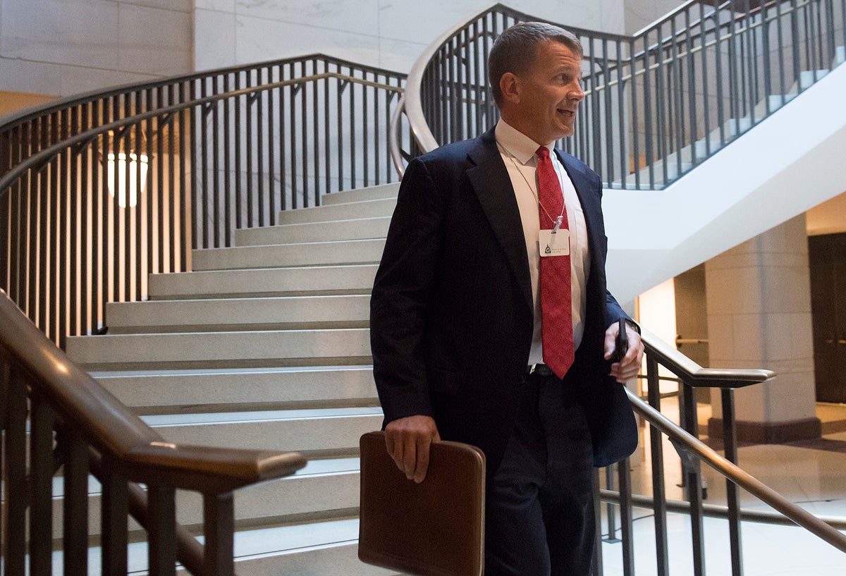 Erik Prince, fundador del grupo Black Water Security, en el Capitol Hill (Washington), sede del gobierno de los Estados Unidos, el 30 de noviembre de 2017
