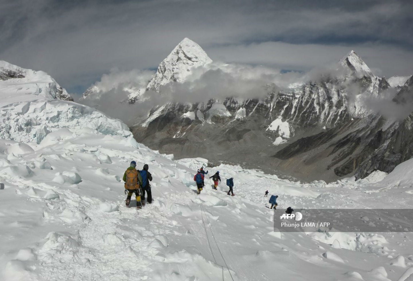 Montañista en el Everest