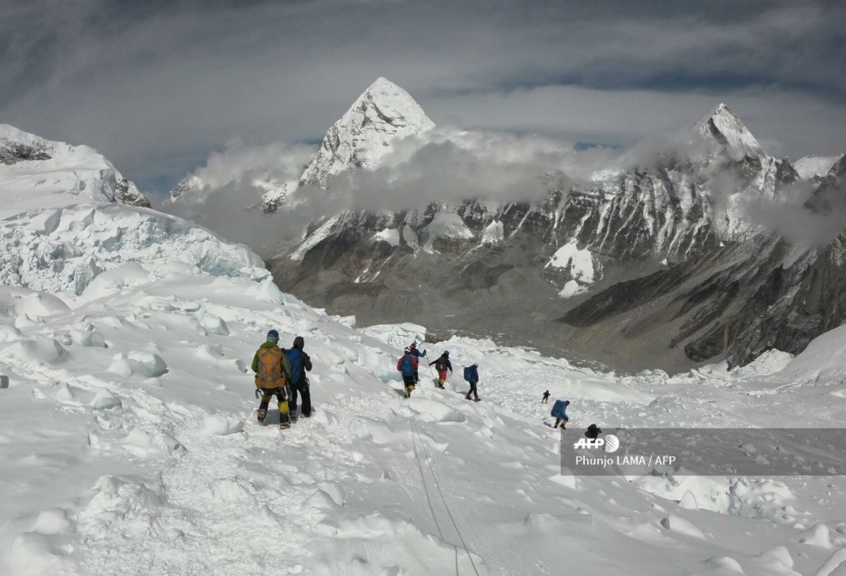 Montañista en el Everest