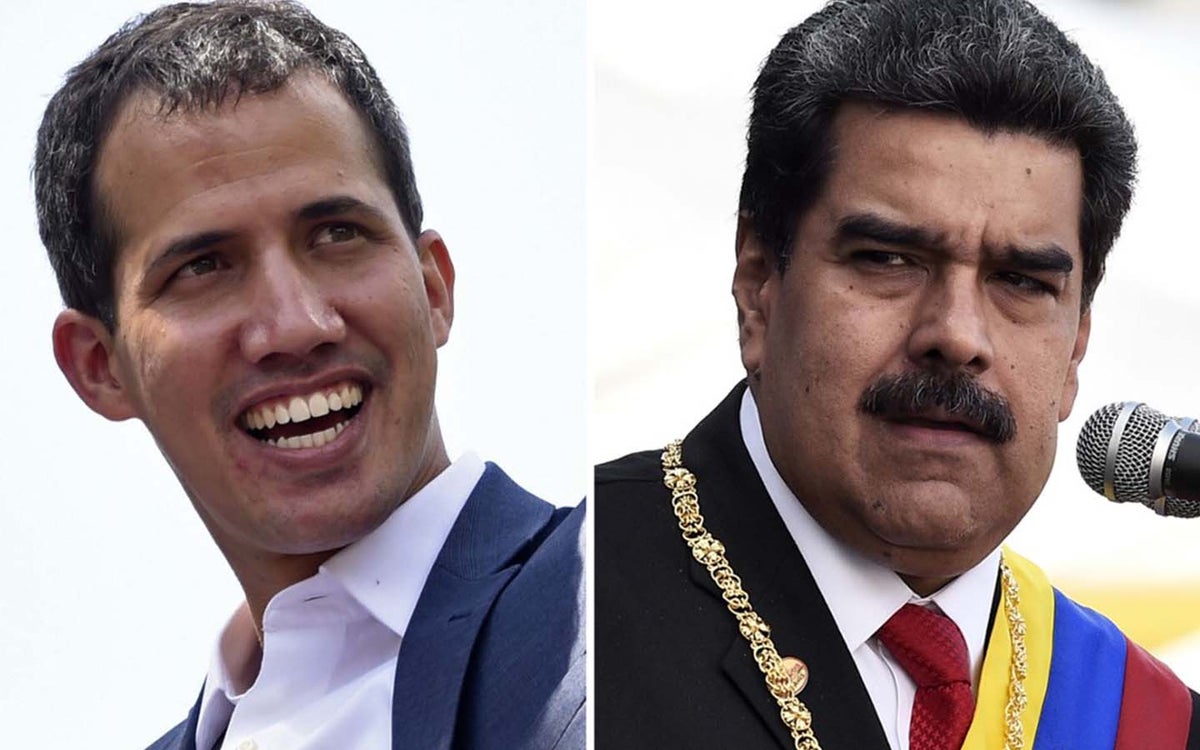 Juan Guaidó y Nicolás Maduro