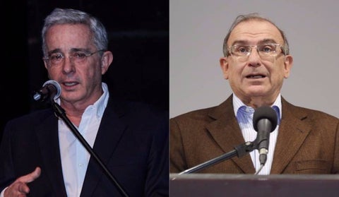 Humberto de la Calle y Álvaro Uribe