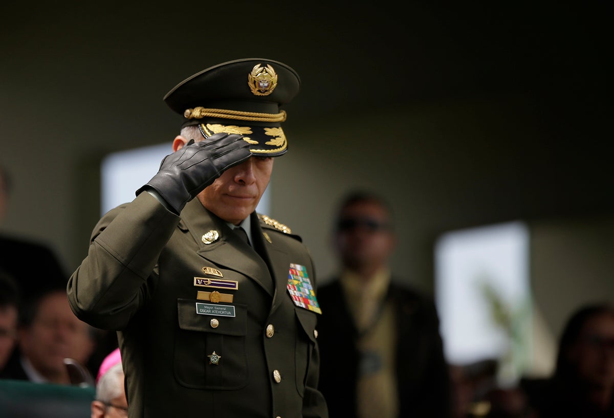 El general Luis Fernando Navarro, comandante de las Fuerzas Militares