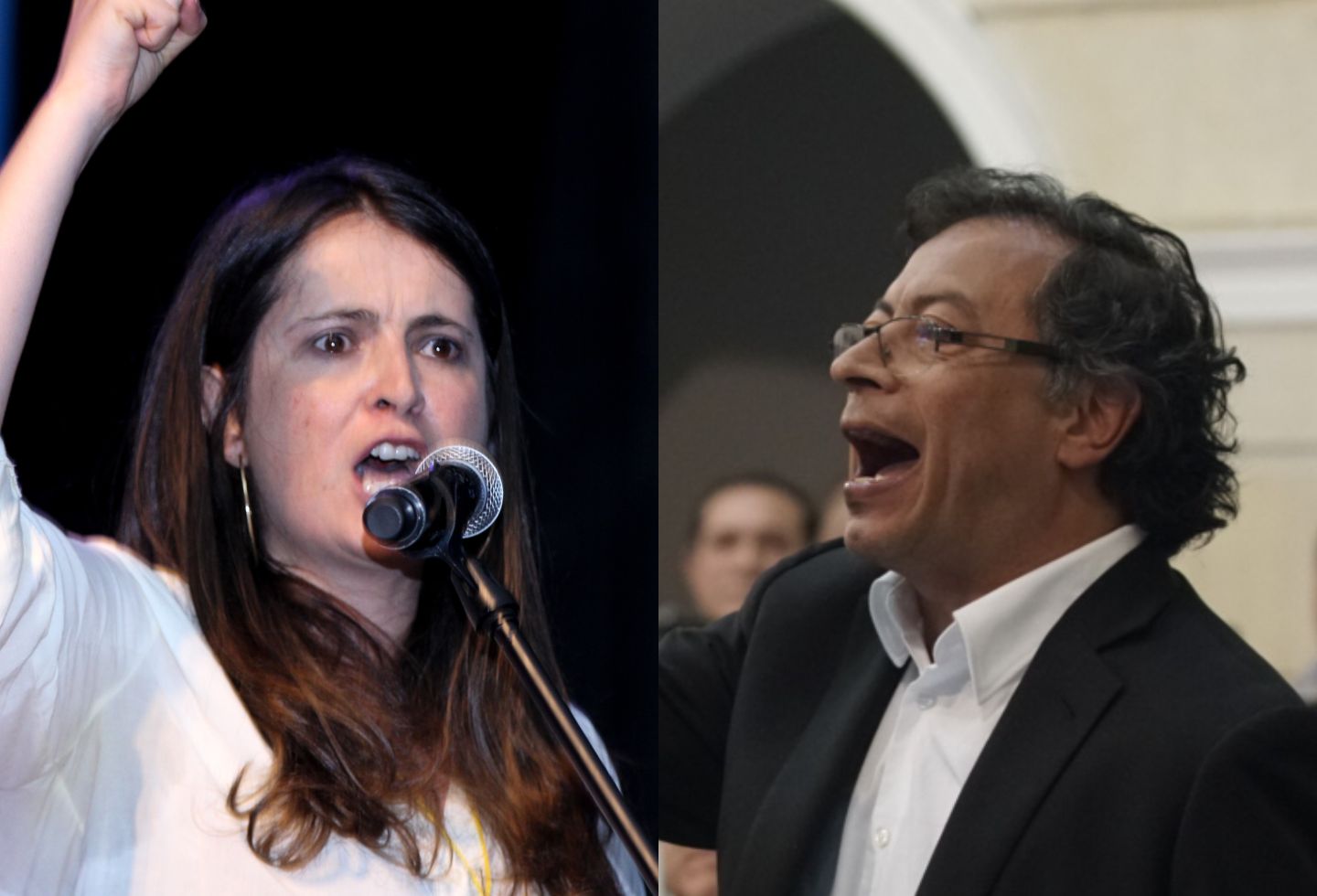 Paloma Valencia y Gustavo Petro, enfrentados.