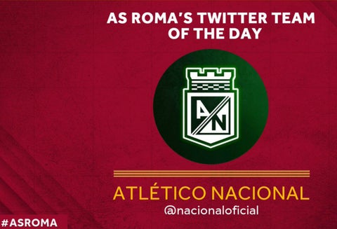 El trino de la Roma en tributo a Atlético Nacional