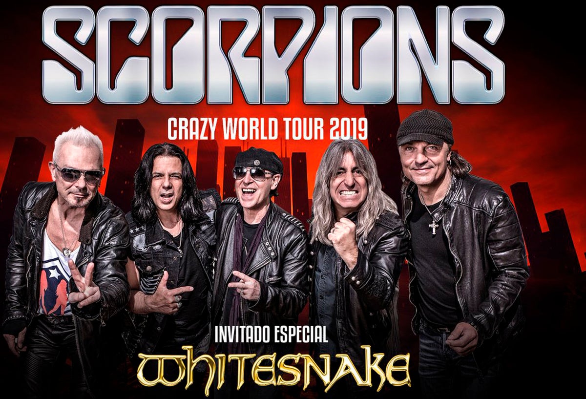 Publicidad oficial de Scorpions y Whitesnake en Colombia