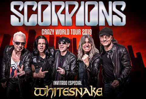 Publicidad oficial de Scorpions y Whitesnake en Colombia