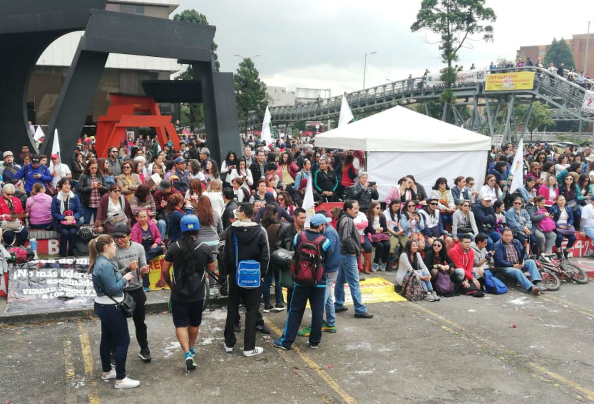 Paro de maestros en Bogotá