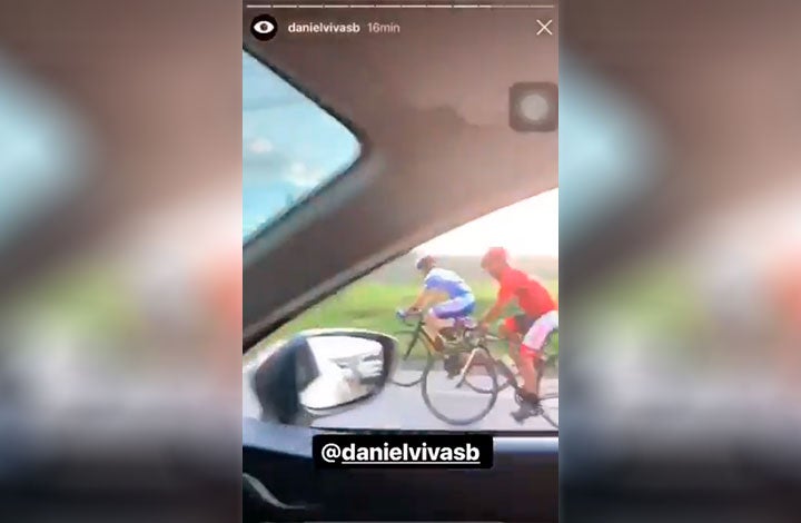 Video donde insultan a ciclistas
