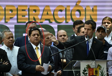 Edgar Zambrano, vicepresidente de la Asamblea Nacional de Venezuela junto a Juan Guaidó