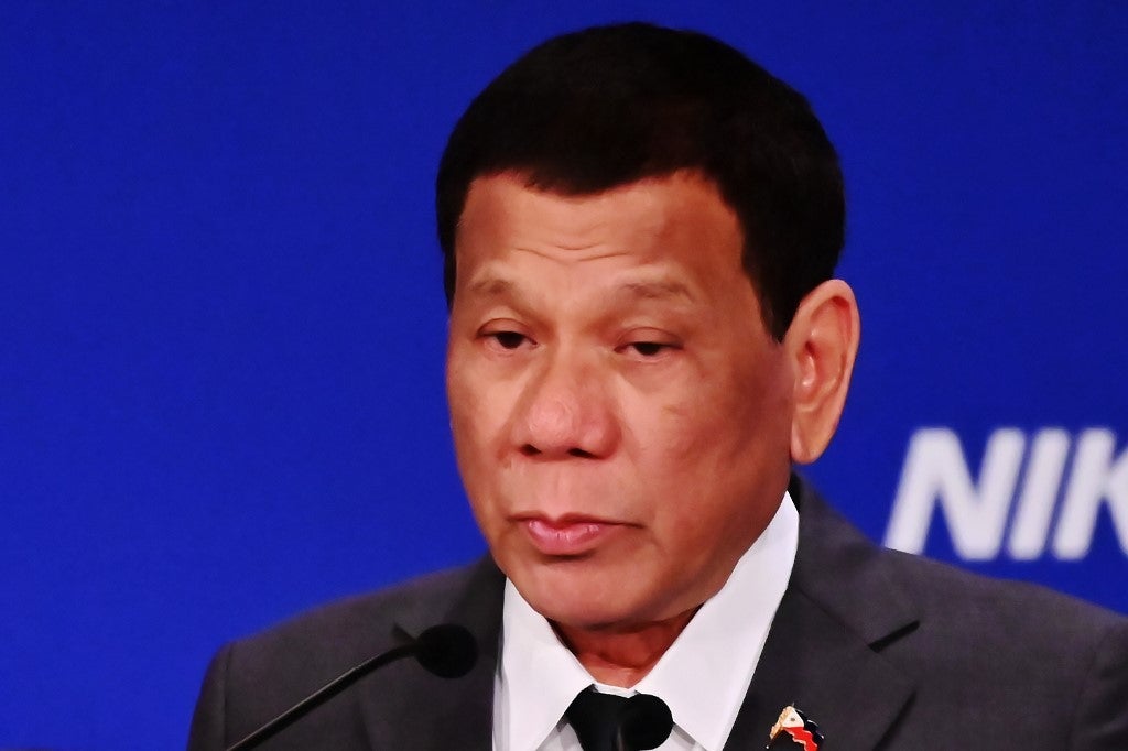 Presidente de Filipinas, Rodrigo Duterte.