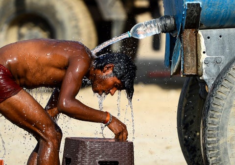 Altas temperaturas en la India