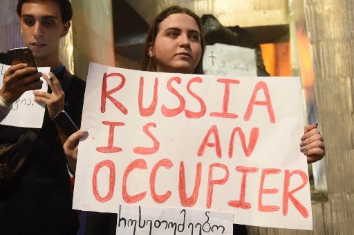 Rusia Georgia manifestaciones