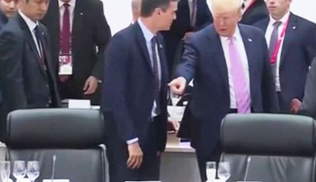 Pedro Sánchez y Donald Trump.