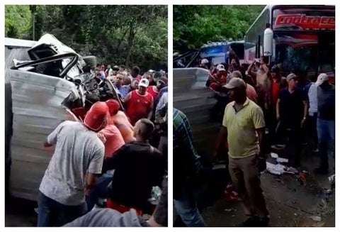 Accidente de bus con hinchas del Junior