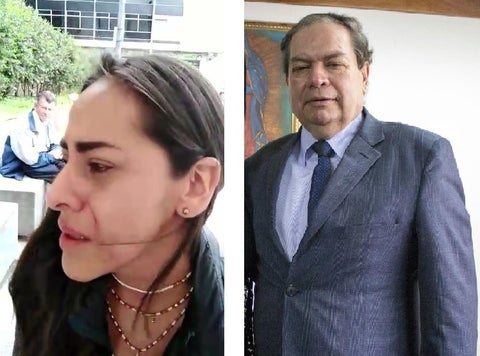 Maryory Andrea Carvajal Suárez, periodista agredida por Gustavo Castro (der)