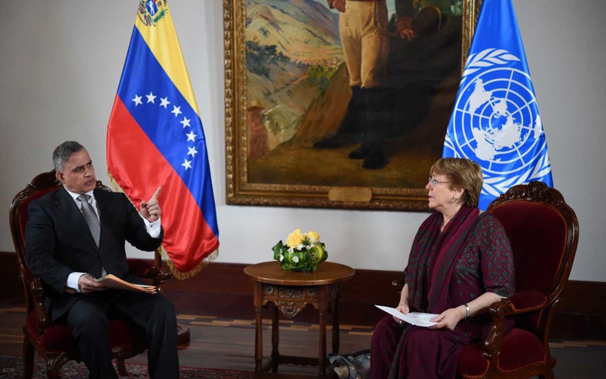 Bachelet se reunió con altos funcionarios en su segundo día en Venezuela