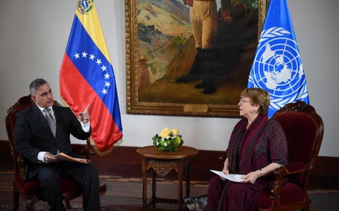 Bachelet se reunió con altos funcionarios en su segundo día en Venezuela