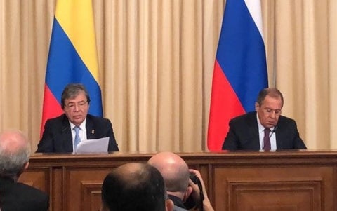 Cancilleres de Colombia y Rusia