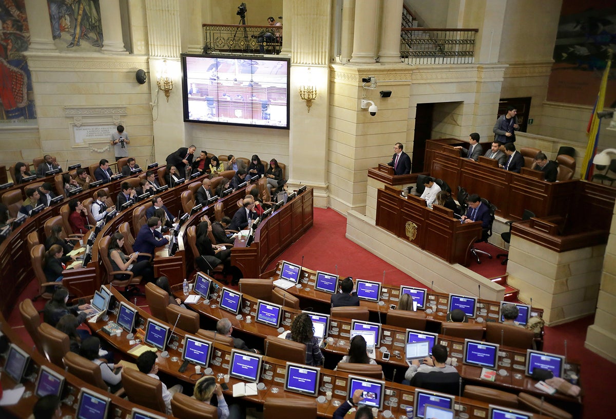 El Congreso de la República, en Bogotá