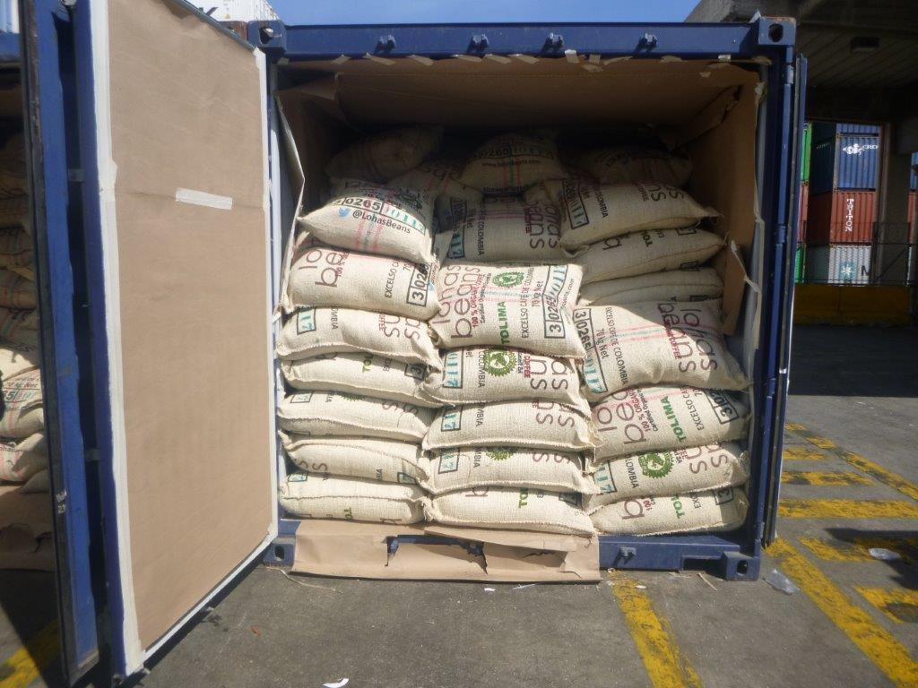 Carga de café orgánico