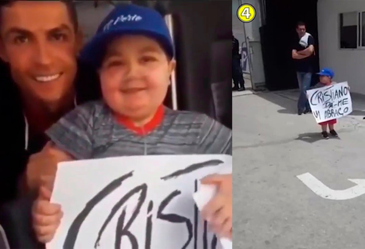Niño con leucemia comparte tiempo con Cristiano Ronaldo