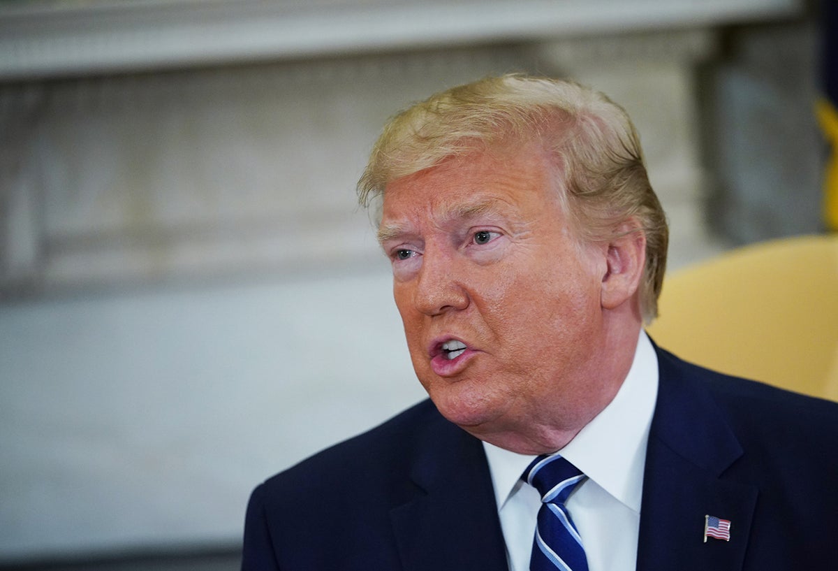 Donald Trump, presidente de Estados Unidos, al interior de la Casa Blanca, en Washington