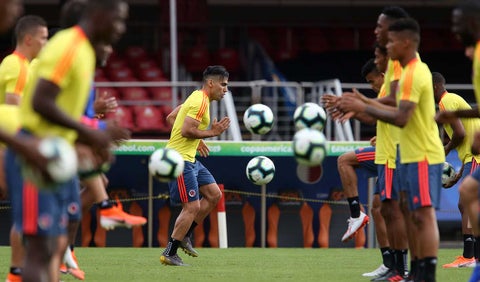 Selección Colombia entrenamiento ante Catar