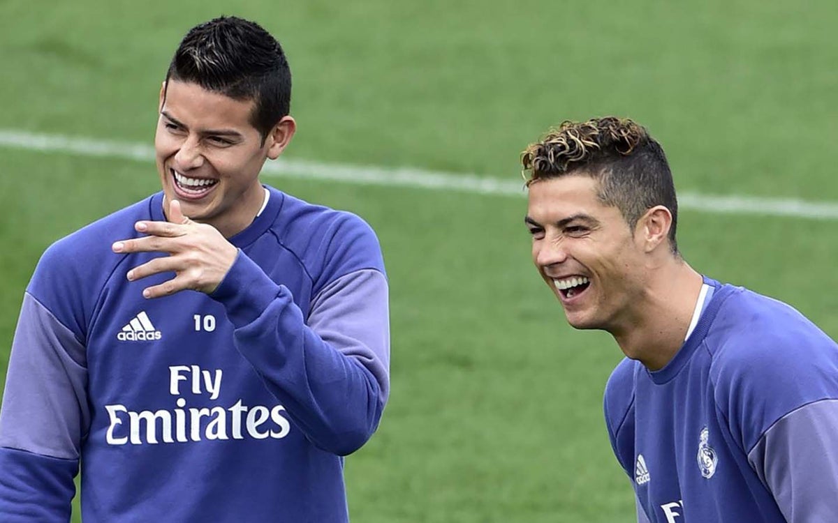 James Rodríguez y Cristiano Ronaldo