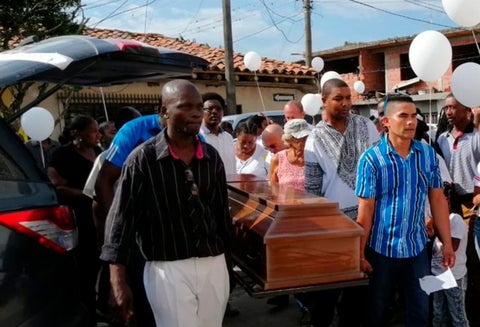 Las honras fúnebres a María del Pilar Hurtado en Puerto Tejada (Cauca)