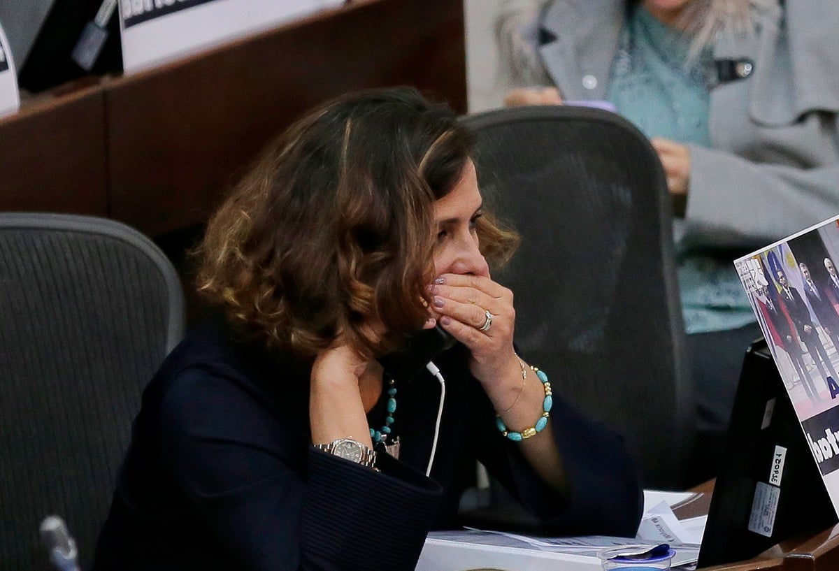 Nancy Patricia Gutiérrez, ministra del Interior, en el Congreso de la República
