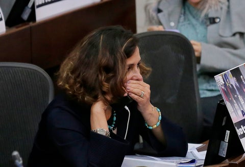 Nancy Patricia Gutiérrez, ministra del Interior, en el Congreso de la República