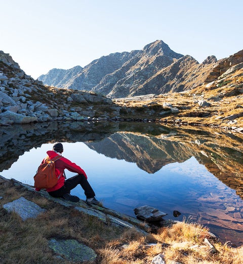 Turista en la naturaleza