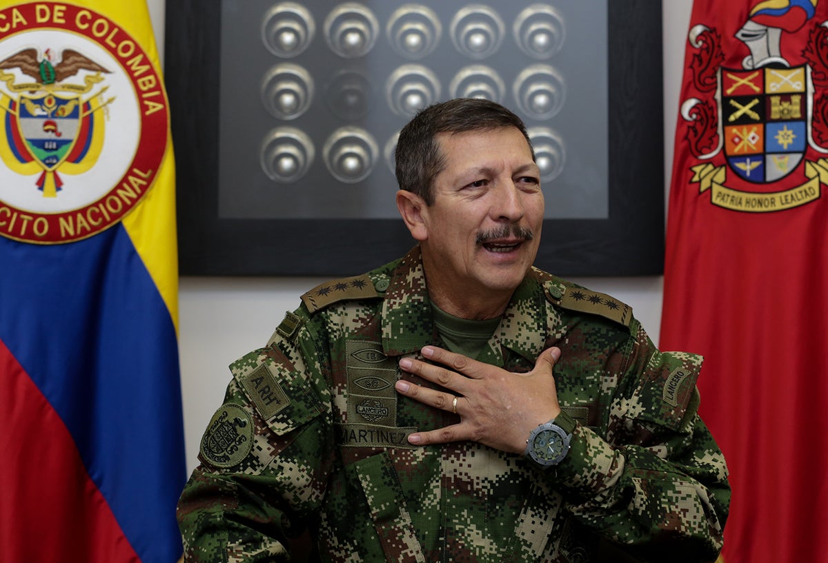 El general Nicacio Martínez, comandante del Ejército