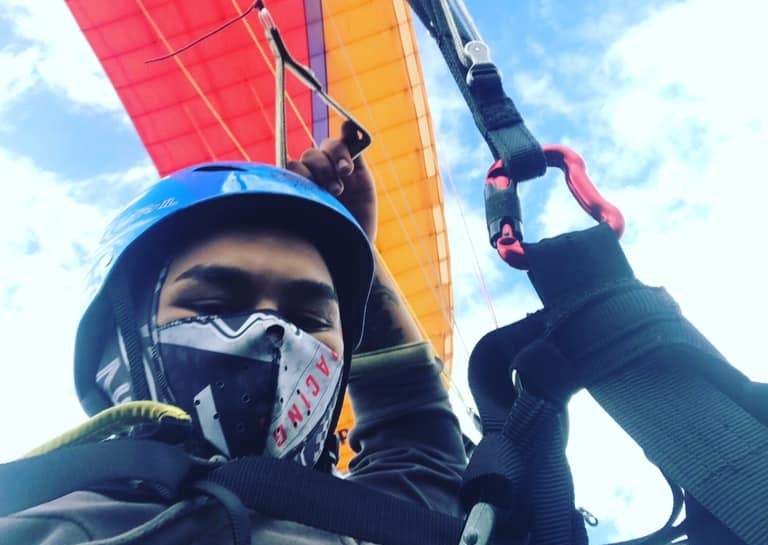 Parapentista Juan David Mena.