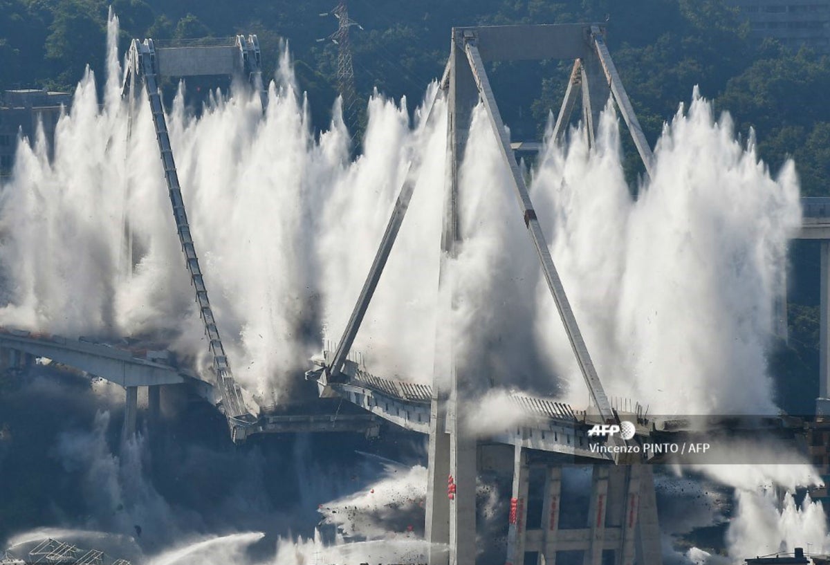 Puente desplomado en Italia