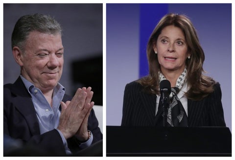 Juan Manuel Santos y Marta Lucía Ramírez