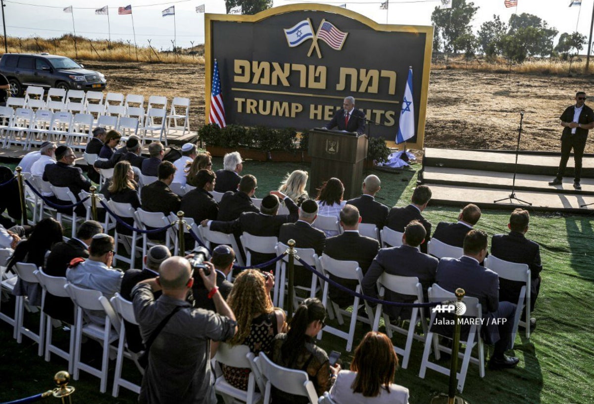 Colonia de Trump en los Altos del Golán