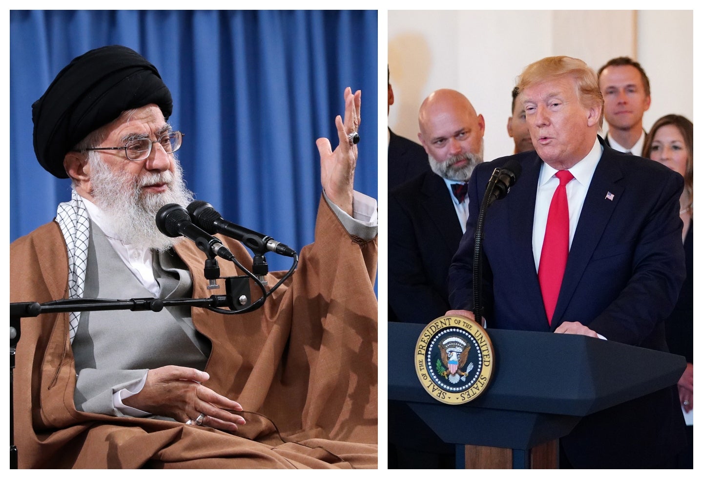 Ali Jameneí y Donald Trump