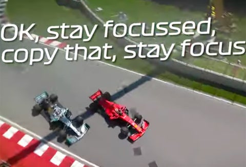 Vettel y Hamilton durante el incidente en el Gran Premio de Canadá