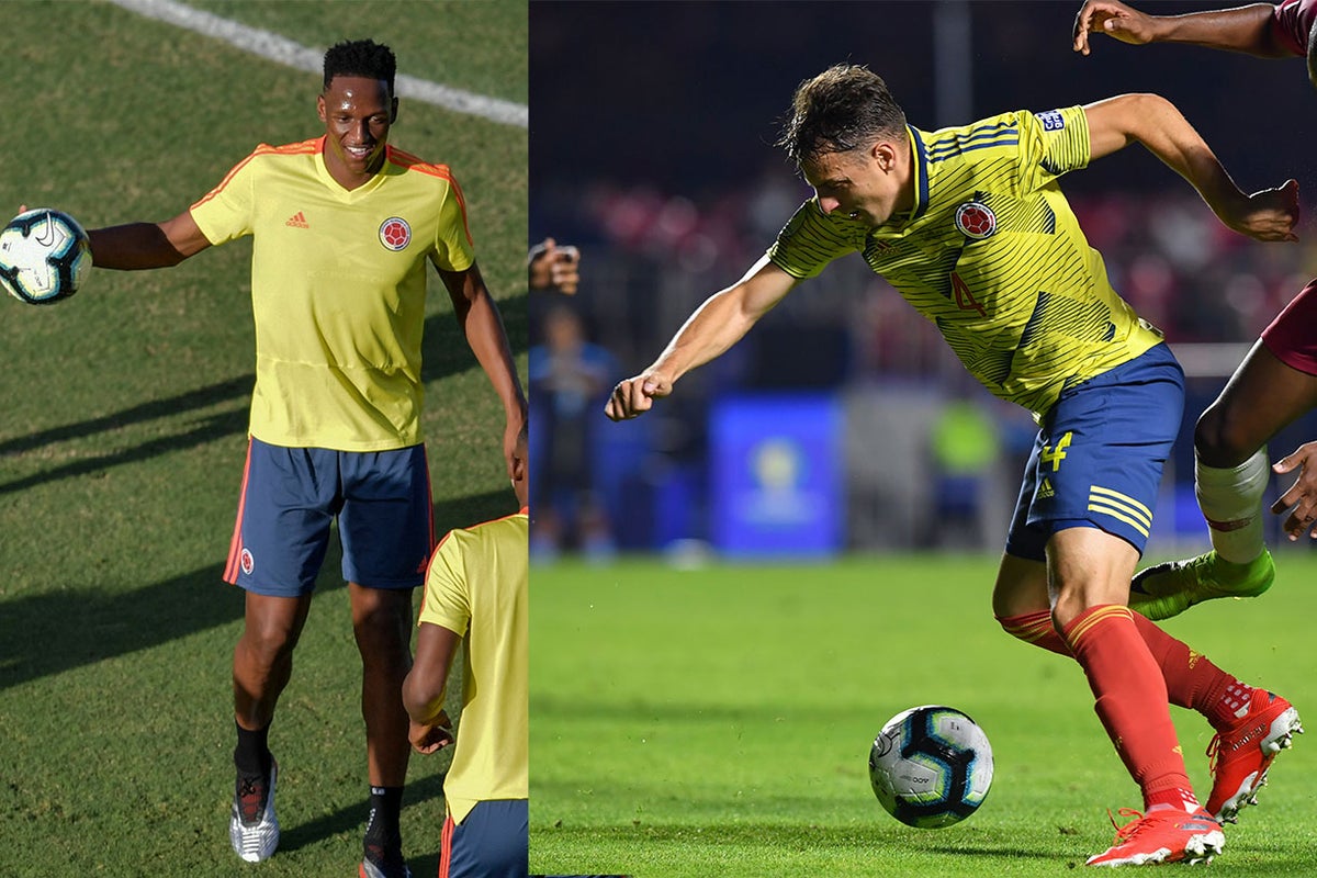 Yerry Mina y Santiago Arias